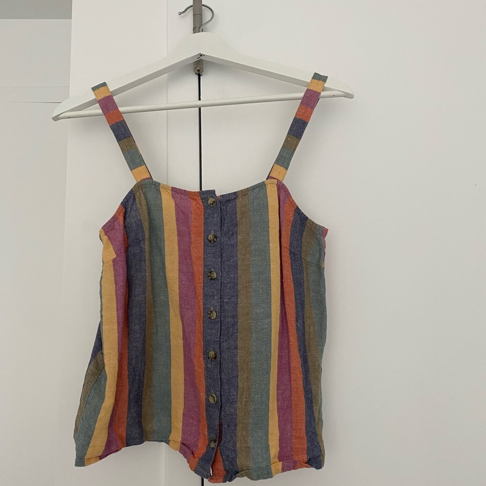 Linen Button Front Top | Madewell